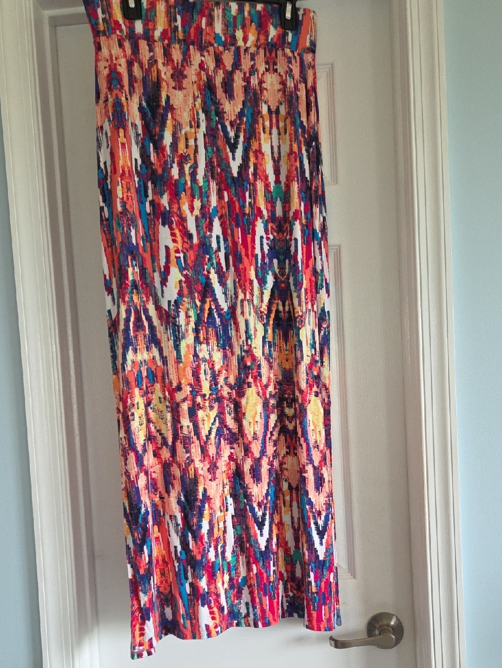 a.n.a Multicolor Aztec-Print Maxi Skirt with Smocked Waist
